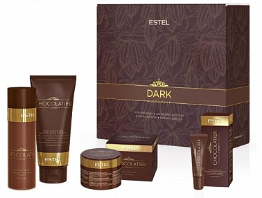ESTEL Dark Chocolate Bar (Гель/душ+скраб+бальзам/губ темный+маска для рук)