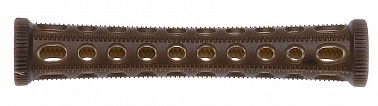 Бигуди пластмассовые коричневые 10 мм, 10 шт.