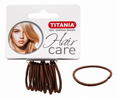 Titania Резинки для волос 3 см, коричневые, 12 шт