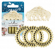 invisibobble Резинка-браслет, зотистый хром 24K Gold, 3 шт.
