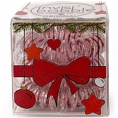 invisibobble Original Christmas Glitter Резинка-браслет для волос прозрачный/красный, 3 шт.