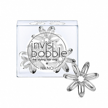 invisibobble Nano Crystal Clear Резинка-браслет для волос прозрачная, 3 шт. invisibobble Nano Crystal Clear Резинка-браслет для волос прозрачная, 3 шт.
