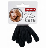 Titania Резинки для волос 3,5 см, черные, 6 шт 