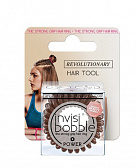 invisibobble Power Pretzel Browne Резинка-браслет для волос коричневая, 3 шт. (с подвесом)