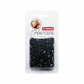 Titania Резинки силиконовые для причёсок чёрные, 150 шт.