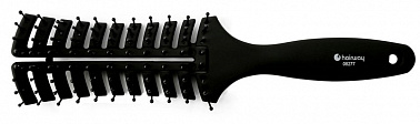 hairway Щётка вогнутая карбон, 11 рядов 