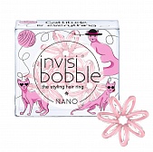 invisibobble Nano Cattitude Is Everything! Резинка-браслет для волос пудровая, 3 шт.