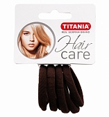 Titania Резинки для волос 4 см, коричневые, 6 шт 